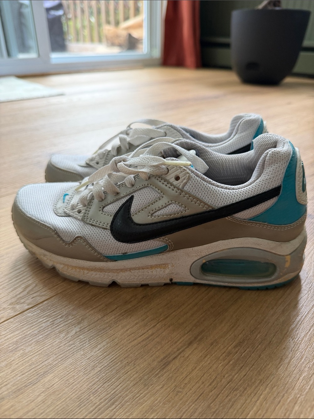 Nike White, Teal & Black Air-Inspired Sneakers